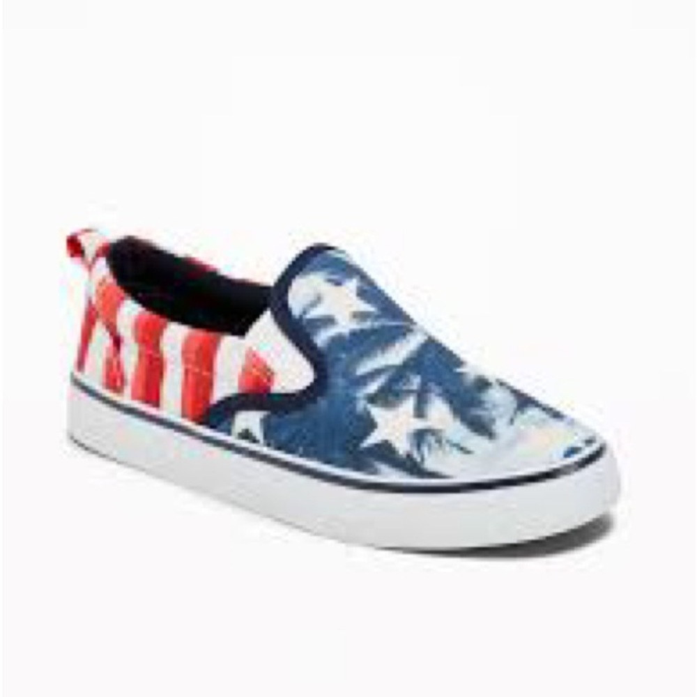 Old Navy Kids Red White and Blue Sneakers American Flag Toddler Sneakers 12 Kids